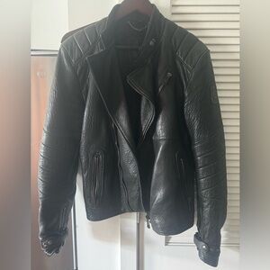 Belstaff Black Leather Jacket IT46/US36/S